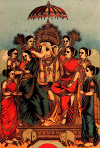 Ganesha with ashta siddhi